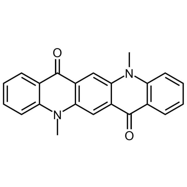 DMQA, Purity: Sublimed: >99.0% (HPLC). CAS number: 19205-19-7, Full name: 5,12-Dihydro-5,12-dimethylquino[2,3-b]acridine-7,14-dione. Chemical compound